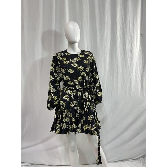 Rhode 'Ella' Black Cotton Linen Mini Dress Size XS - Picture 2 of 5